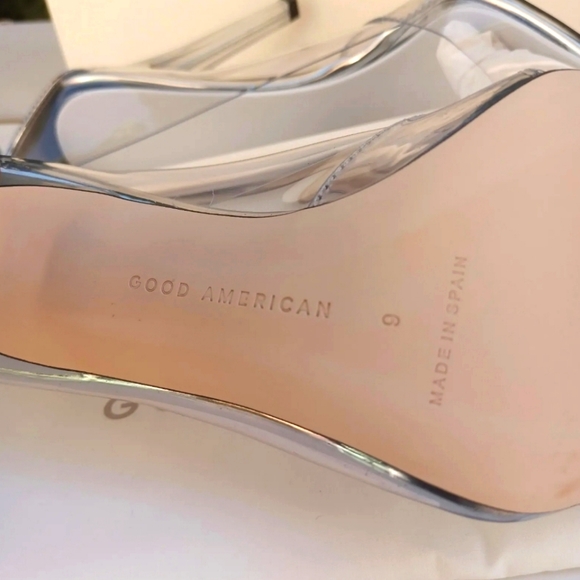 NEW Good American Cinderella Clear Pump Heels Women's Size 9 Cinder-f-ing-rella - Picture 6 of 10